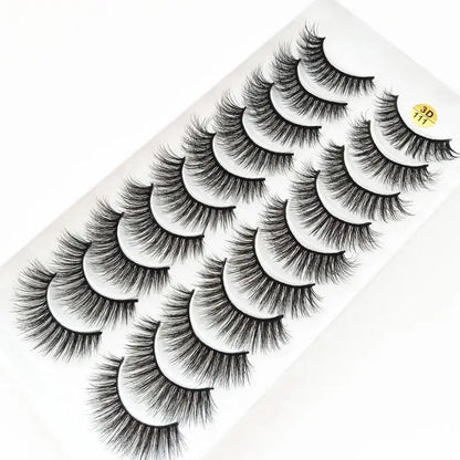 New 10 Pairs 3D Mink Eyelashes