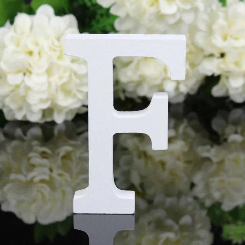White Wood Letter Alphabet DIY Personalised Name Design Art Crafts Free Standing Xmas Birthday Wedding Party Home Decoration