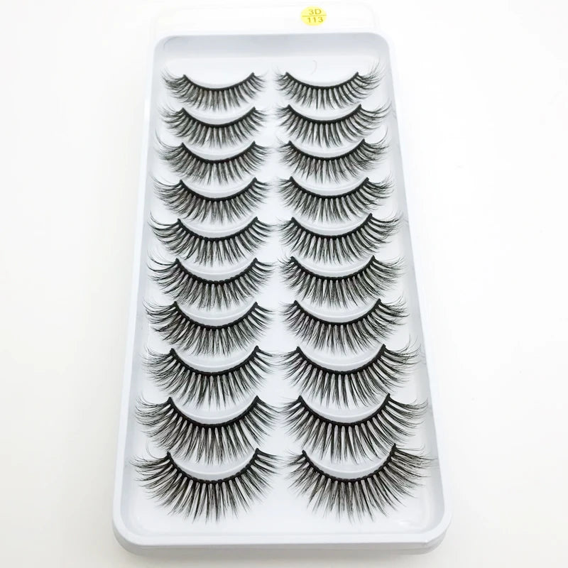 New 10 Pairs 3D Mink Eyelashes