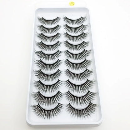 New 10 Pairs 3D Mink Eyelashes