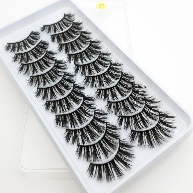 New 10 Pairs 3D Mink Eyelashes