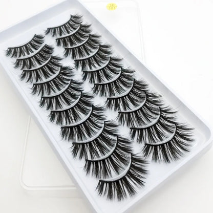 New 10 Pairs 3D Mink Eyelashes