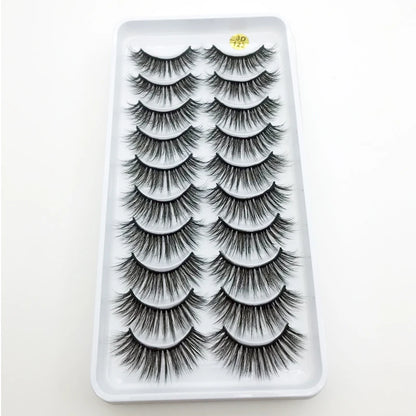 New 10 Pairs 3D Mink Eyelashes