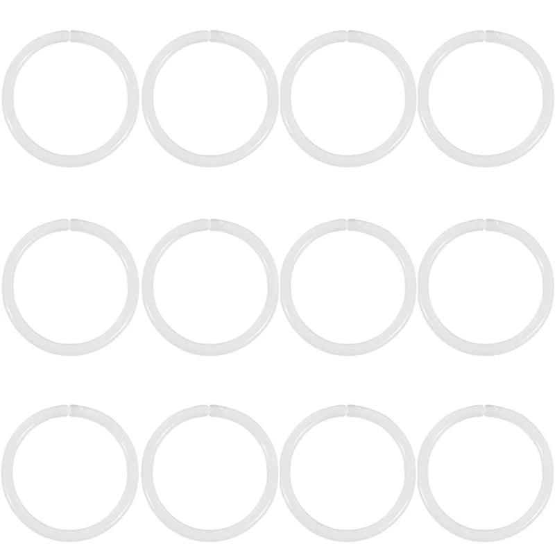 New 12PCS 20G Clear Segment Rings Retainer Clear Plastic Tragus Clicker Helix Cartilage Earrings Hoop Daith Piercing Jewelry