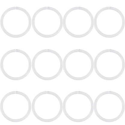 New 12PCS 20G Clear Segment Rings Retainer Clear Plastic Tragus Clicker Helix Cartilage Earrings Hoop Daith Piercing Jewelry