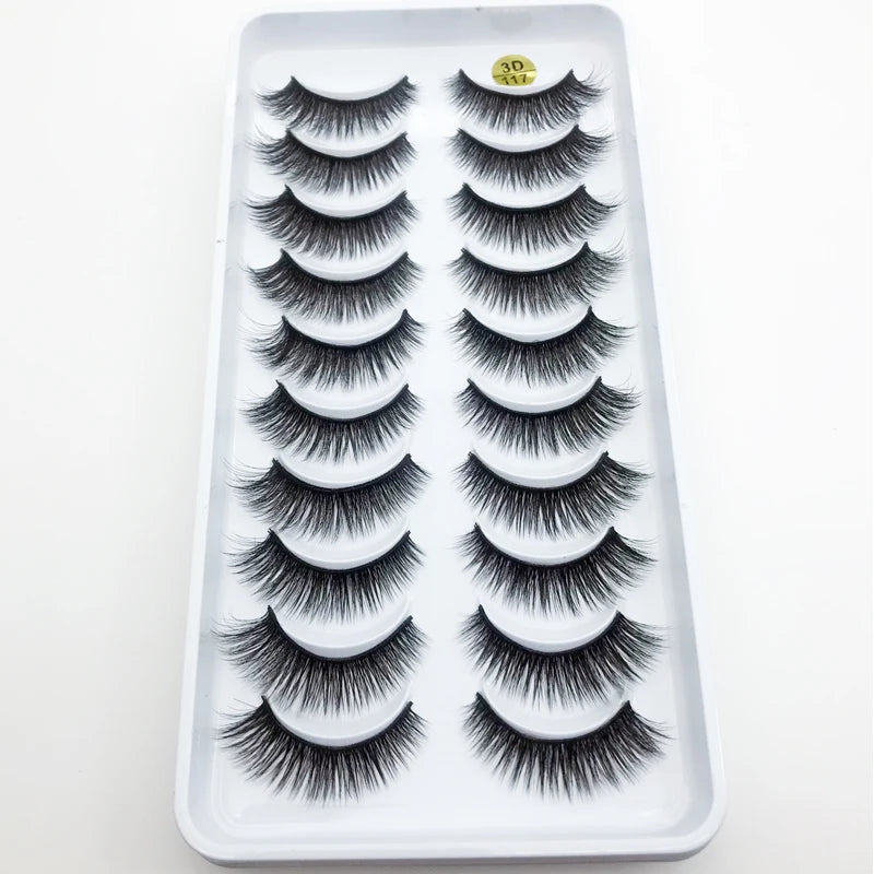 New 10 Pairs 3D Mink Eyelashes