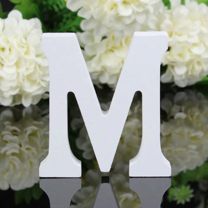 White Wood Letter Alphabet DIY Personalised Name Design Art Crafts Free Standing Xmas Birthday Wedding Party Home Decoration