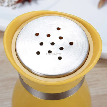 1PC Seasoning Shaker Glass Bottles Spices Storage Barbecue Condiment Jar Salt Pepper Boxes for Kitchen Gadget Tools Organizer