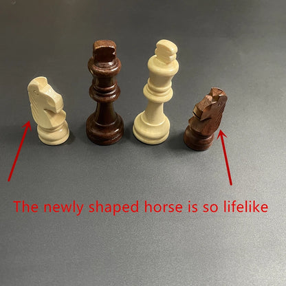 Large-sized wooden chess king pieces of 7.8cm/3inch, with an additional 2 queens