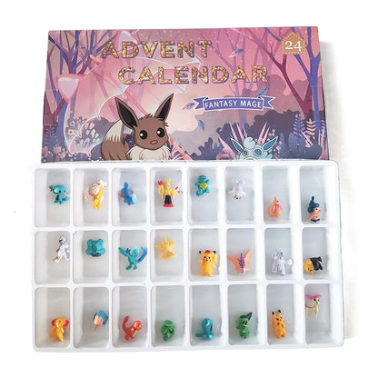 Advent Calendar Kids Toys Christmas Countdown Calendar 24pcs/Set Cartoon Anime Model Small Doll Decoration Toys