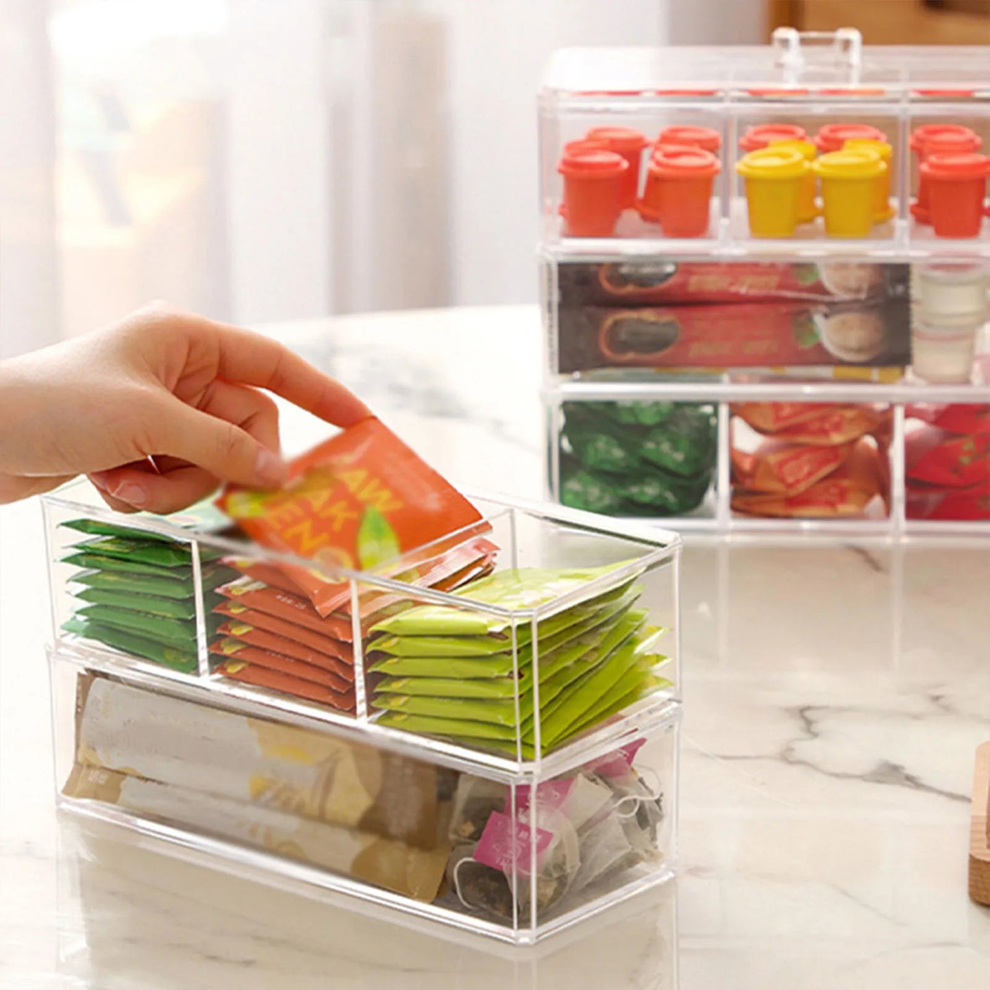 Tea Bag Clear Storage Box