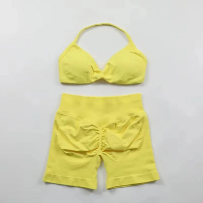 Conjunto Deportivo Mujer 2 Piezas – Top Corto y Shorts