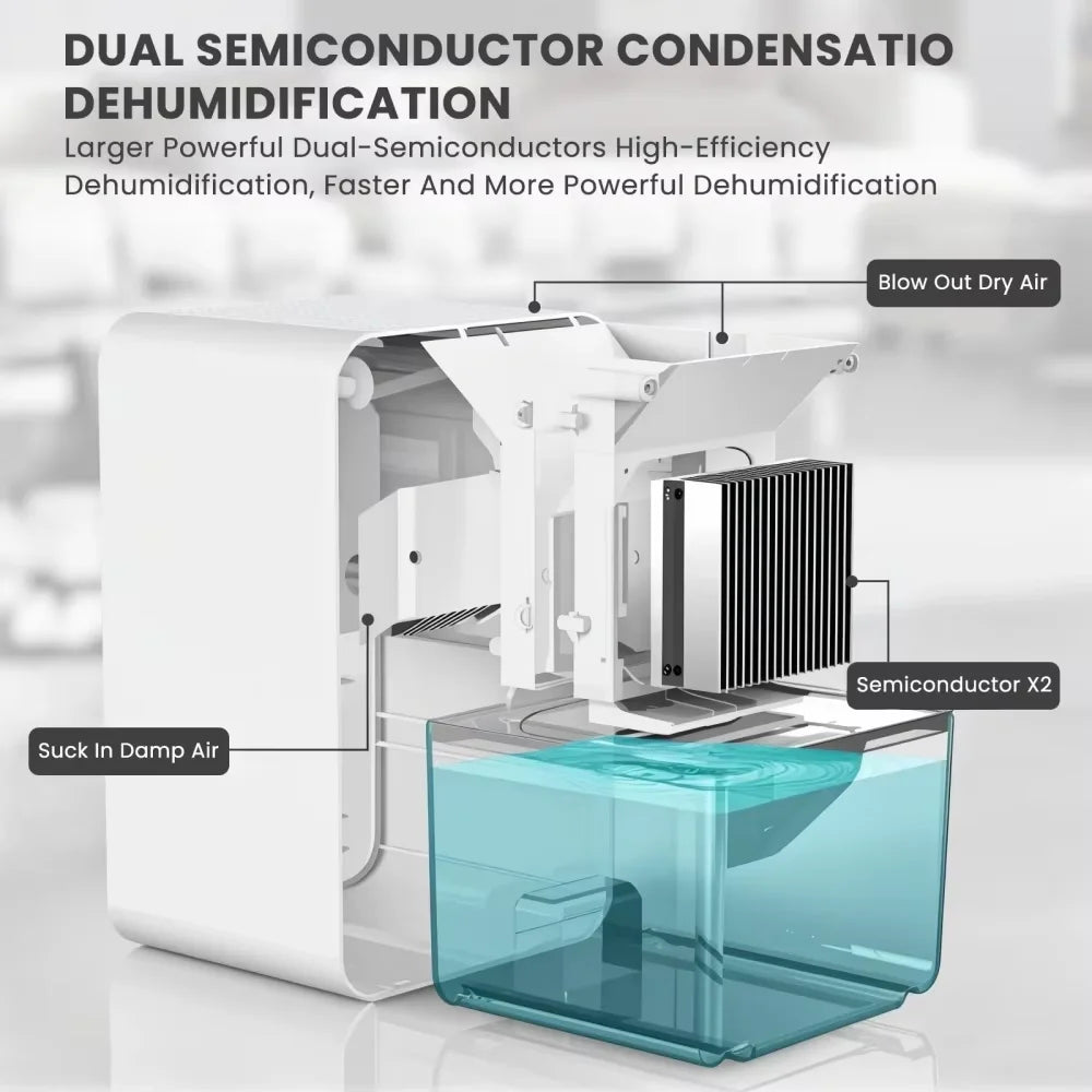 Intelligent Portable Dehumidifier with Deodorizing & Mold Prevention