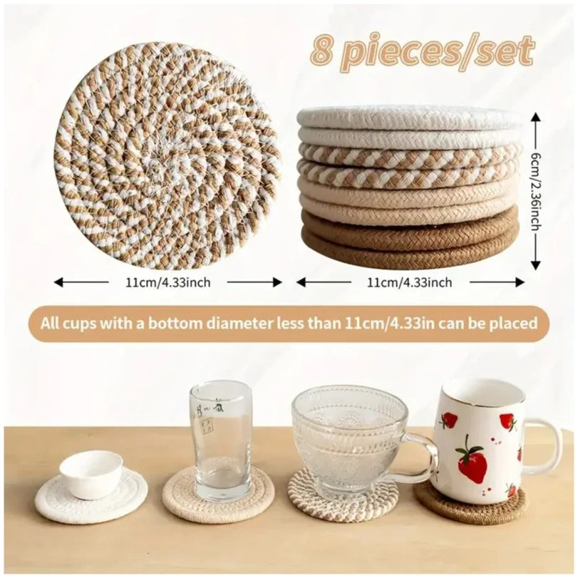 8-Pec Set Absorbent Coasters for Drinks