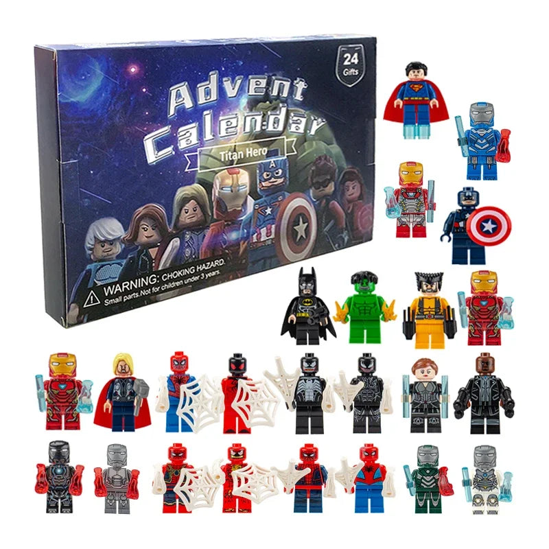 Advent Calendar Kids Toys Christmas Countdown Calendar 24pcs/Set Cartoon Anime Model Small Doll Decoration Toys