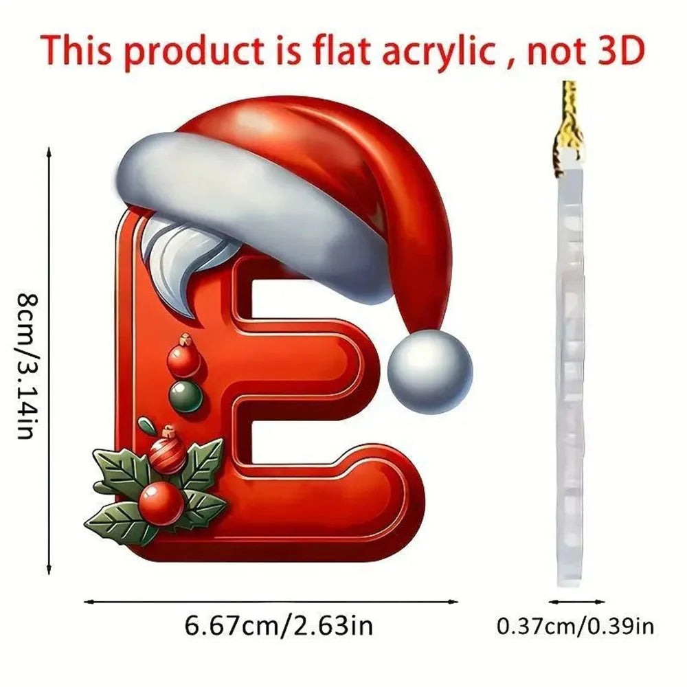 Christmas Acrylic Letter Pendant