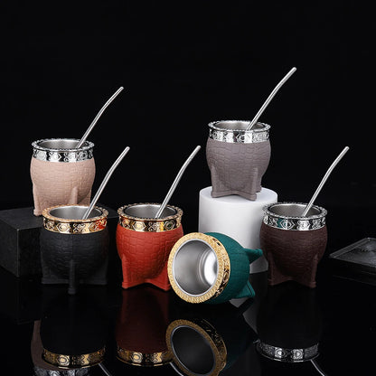 Premium Handmade Leather-Wrapped 180ml