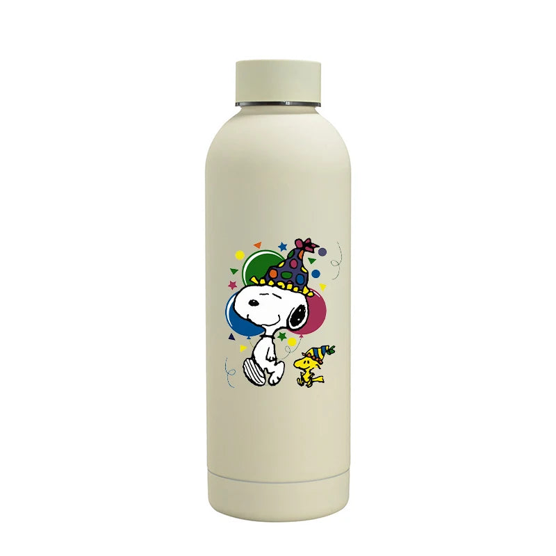 Snoopys Fashion Thermos Bottle Stainless Steel Vacuum Cup Travel Camping Keep Hot Cold Drink Insulated Mug Women Birthday Gifts