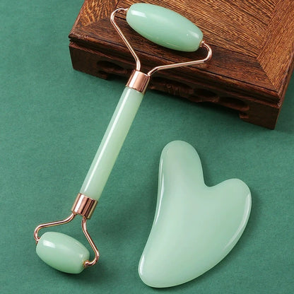 2Pcs Ice Face Roller Gua Sha Set
