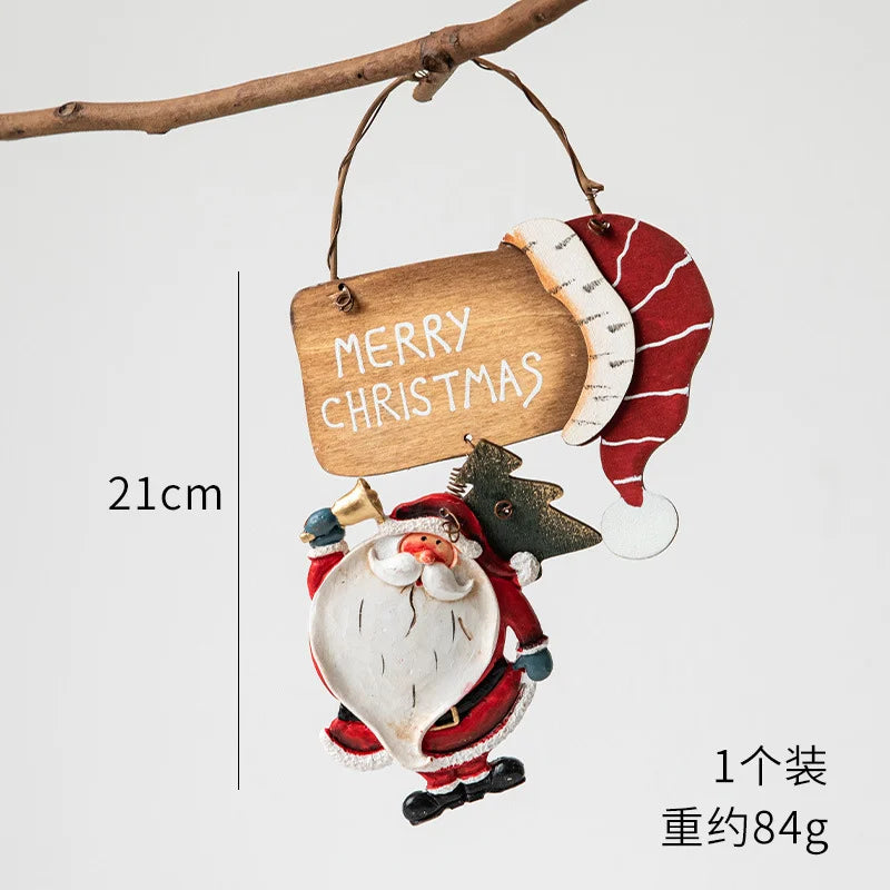 Christmas Resin Tree Decorations Santa