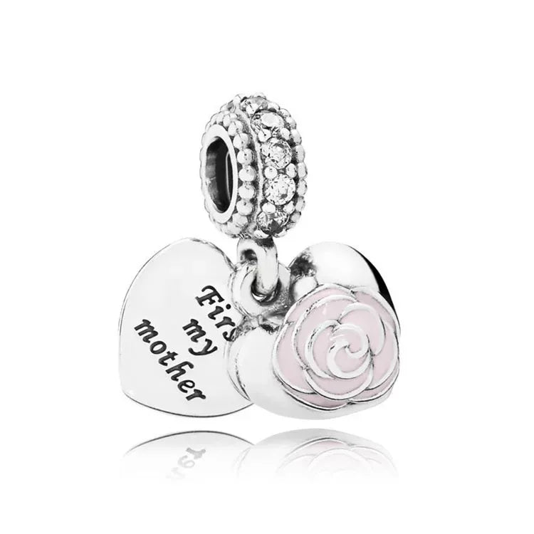 Hot-selling 925 Silver Mother's Day Series Rose Baby For European Original Bracelet DIY Accessories Women's Exquisite Jewelry