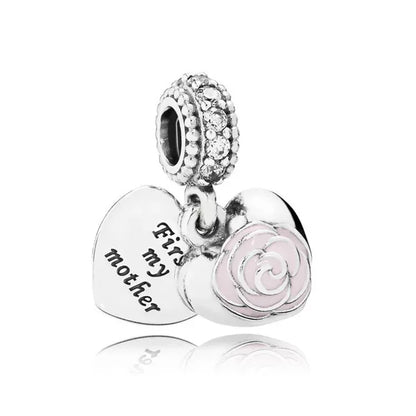 Hot-selling 925 Silver Mother's Day Series Rose Baby For European Original Bracelet DIY Accessories Women's Exquisite Jewelry