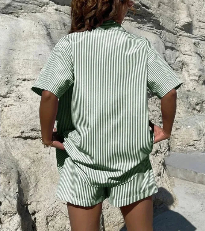 Spring Summer T-Shirt Top + Shorts Set