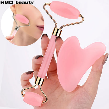 2Pcs Ice Face Roller Gua Sha Set