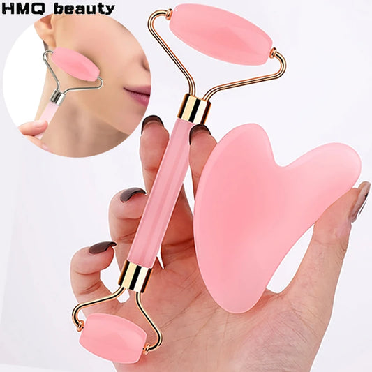 2Pcs Ice Face Roller Gua Sha Set