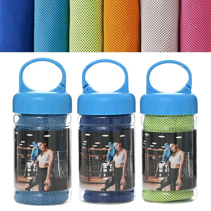 Fitness Towel Bottled Quick-dry Anti-fade Polyester Cooling Microfiber Breathable Gym Towel For Women Sports Gift