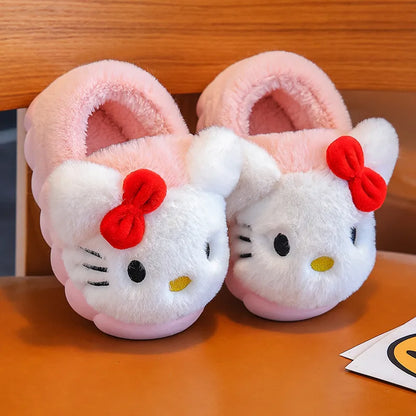 Cartoon Character Lovely Baby Cotton Shoes Slippers Autumn/winter Plush Warmth Children Cotton Slippers Indoor Kids Shoes
