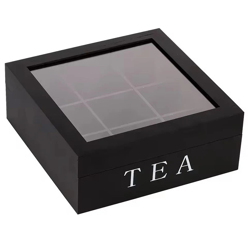 Wood Tea Bag Storage Box