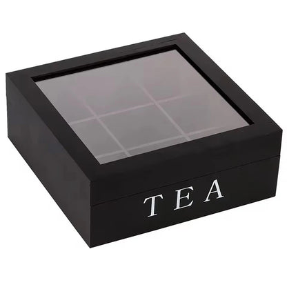Wood Tea Bag Storage Box