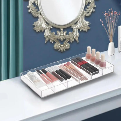 Eyewear Organizer Sunglasses Storage Box Transparent 6-compartment Glasses Jewelry Storage Box with Capacity for Organization