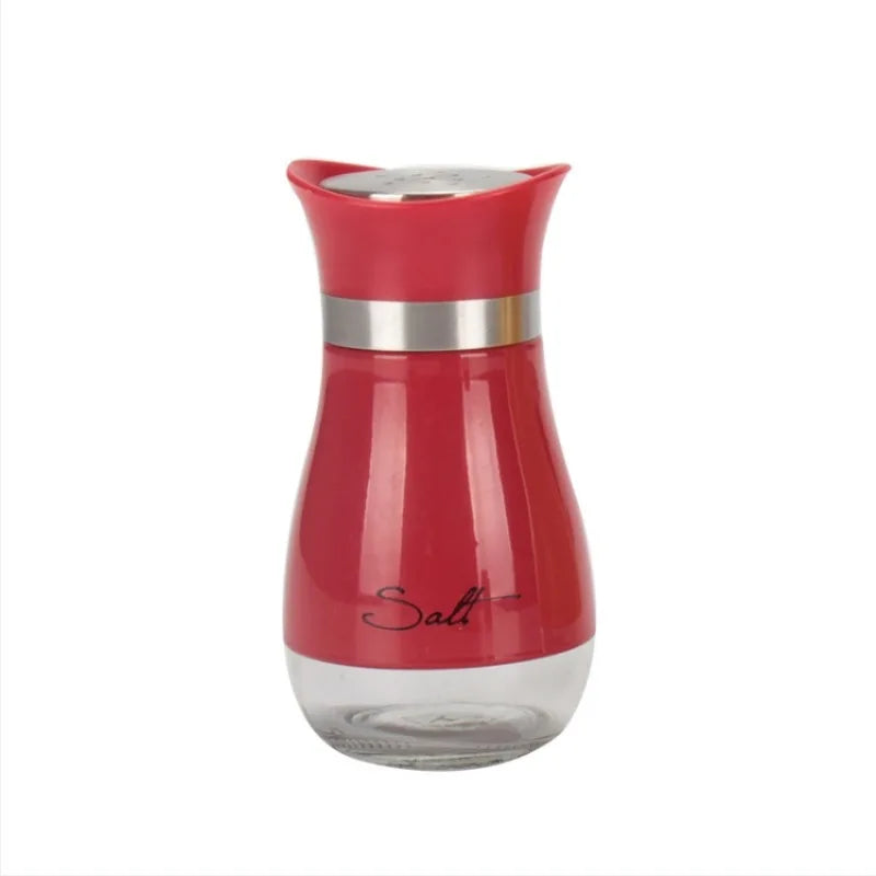 1PC Seasoning Shaker Glass Bottles Spices Storage Barbecue Condiment Jar Salt Pepper Boxes for Kitchen Gadget Tools Organizer