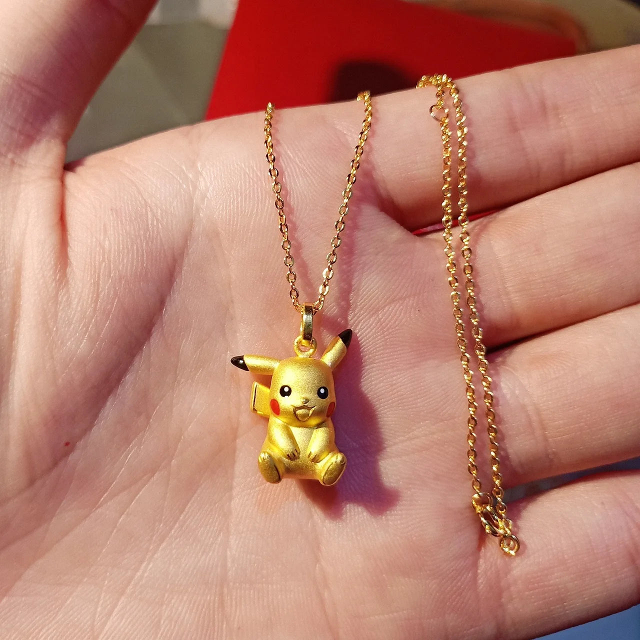 Pokemon Anime Necklace Gold