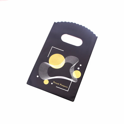 Wholesale 50Pcs/Lot Plastic Bag 9x15cm Small Boutique Storage Candy Jewelry Packaging Bag Plastic Gift Bags With Handle