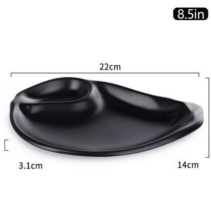 Black Melamine Multi Plate