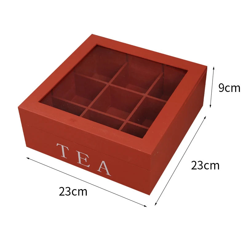 Wood Tea Bag Storage Box