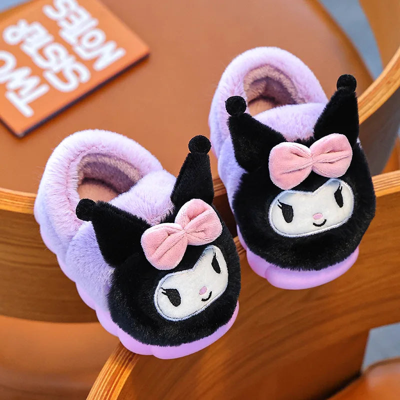 Cartoon Character Lovely Baby Cotton Shoes Slippers Autumn/winter Plush Warmth Children Cotton Slippers Indoor Kids Shoes