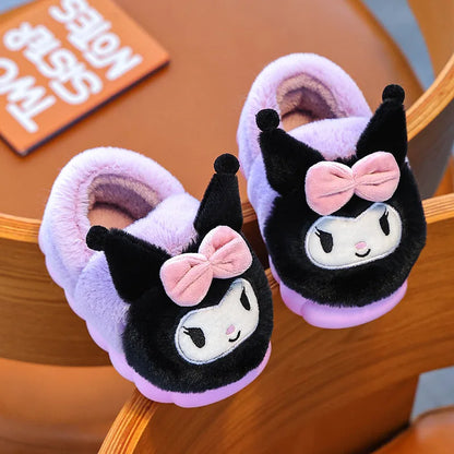 Cartoon Character Lovely Baby Cotton Shoes Slippers Autumn/winter Plush Warmth Children Cotton Slippers Indoor Kids Shoes