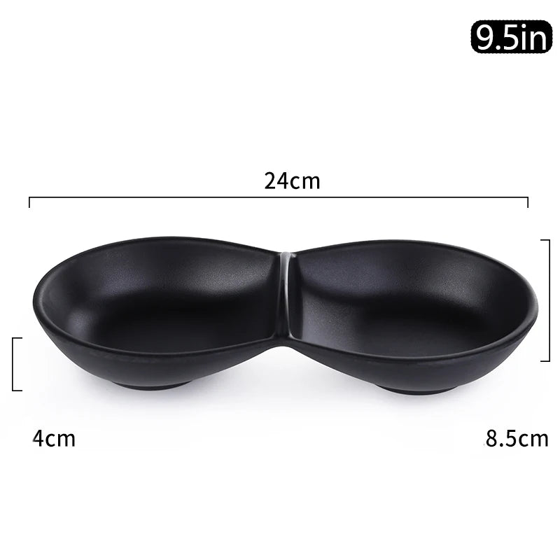 Black Melamine Multi Plate
