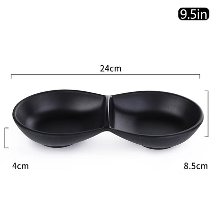 Black Melamine Multi Plate