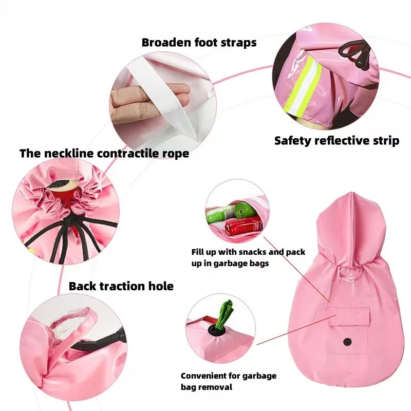 Small Medium Large Dog Raincoat
