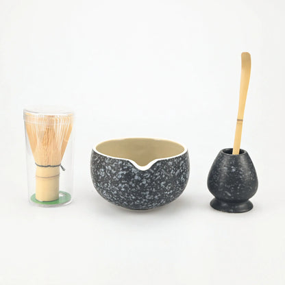 Matcha Whisk Set - Matcha Bowl and Bamboo Matcha Whisk, Tea Strainer, Scoop, Spoon, Sifter, Whisk Holder, Matcha Making Kit For