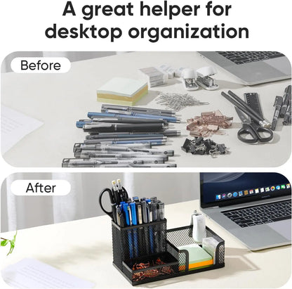 Black Mesh Desk Organizer