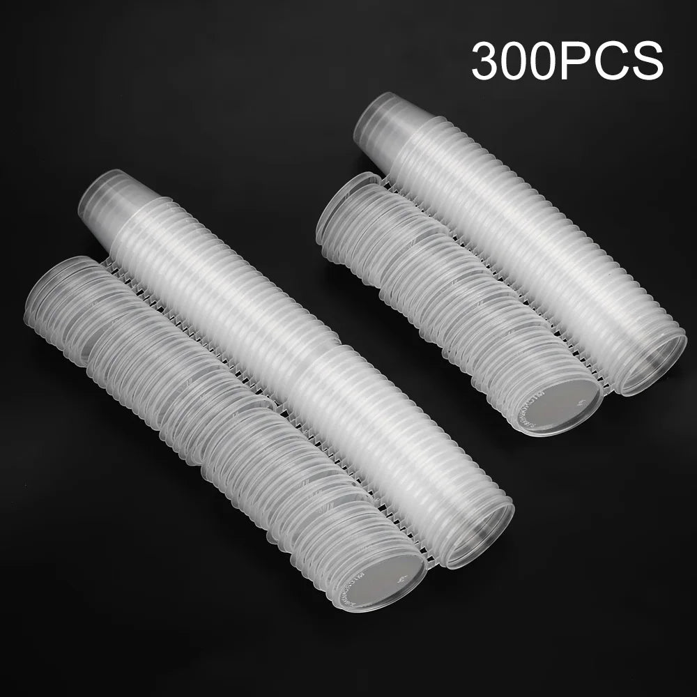 100Pcs/300Pcs Chutney Chili Sauce Cups Plastic Clear Food Small Sauce Container Box With Lids Disposable Sauce Pot