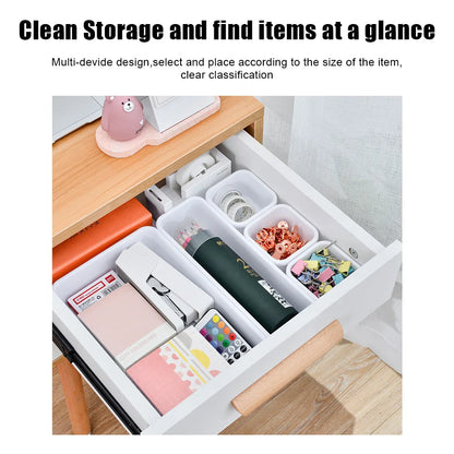 Closet Cover Kitchen Bathroom Storage Trays Storage Drawer Storage Box Sundries Jewelry Holder 8pc/set Make Up Organizer Box