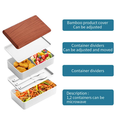 Divided Lunch Box Picnic Microwave