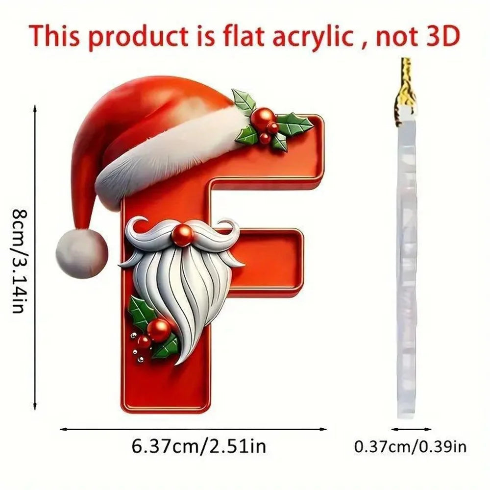 Christmas Acrylic Letter Pendant